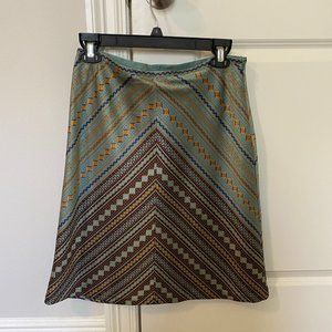 patterned A-line skirt